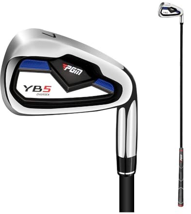 #7-Iron Club de golf simple pour homme, centre de gravité bas, pour droitier, débutants en fer avec tige en carbone/acier (#7, avec tige en carbone)
