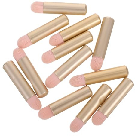 VALICLUD Kit de 12 Mini Brochas de Maquillaje para Viaje y Uso Diario, Fibras Artificiales, Aplicación Precisa y Fácil Limpieza para Piel Sensible