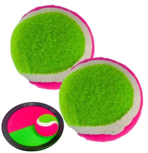 och Bollset 2-Pack 6,35 Cm Klibbiga, Roliga Kast- Och Fångbollar | Utomhusspel för Barn För familjen utomhus vid poolen trädgård park camping resor fest sportlek sommarlov och skola