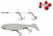 Set: Stinger System Komplett-Set Shallow Rig für Gummifische inklusive verschiedener Gewichte von Jenzi + gratis Petri Heil! Aufkleber