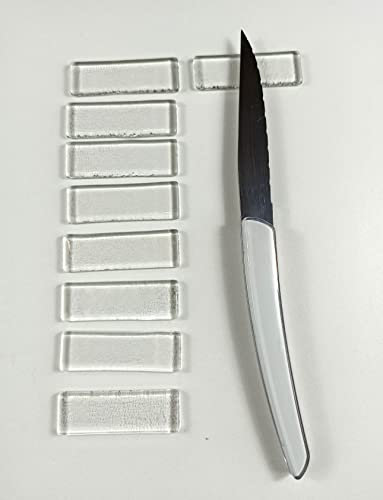 Porte couteaux - repose baguette - verre fusionné - transparent - simple - unique - artisanal - déco - décoration de table - france - artisanat français