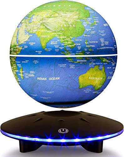 VGAzer Schwebender Globus, Schwebende Kugellampe,magnetische Levitation Globe Weltkarte Schwimmende Kugel Lampe Büro Dekor mit LED Licht Basis