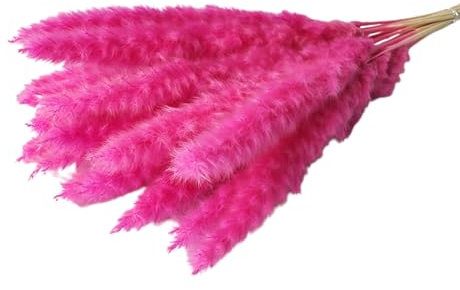 Wilitto Erba della pampa artificiale essiccata, fiori artificiali realistici dai colori vivaci di facile manutenzione, centrotavola per matrimoni, erba della pampa, decorazione per piante finte rosa