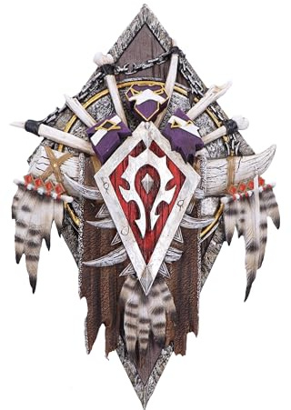 Nemesis Now World of Warcraft - Placca da parete con orda da 30 cm, in resina, colore rosso, prodotto ufficiale World of Warcraft, ornamento da appendere alla parete, pezzo da esposizione, fusa in