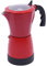 HUSPOO 300ml Elektrische Kaffeemaschine 6 Tassen Aluminium Espressokocher Classico Mokka Espresso Kanne mit Separatem Boden (Rot)