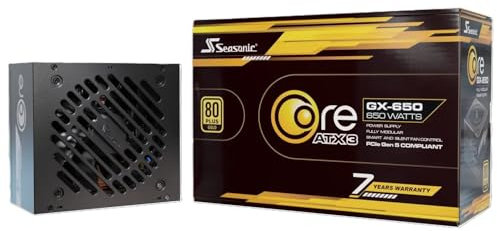 Seasonic CORE GX-650 V2 ATX 3.1, 80 Gold, Schwarz, Legierter Stahl, Tower