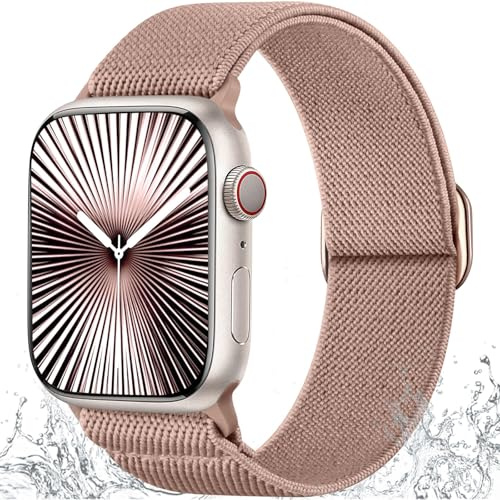Ynitec Solo Loop ersättningsarmband kompatibelt med Apple Watch armband 38 mm 40 mm 41 mm 42 mm 44 mm 45 mm 46 mm 49 mm, nylon elastiskt flätat band för iWatch Series 11 10 9 8 7 6 5 4 3 2 1 SE Ultra