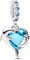 Pandora Moments Blauer Murano-Glas Delfine Charm-Anhänger aus Sterling Silber, Kompatibel Me und Moments Anhänger, 793924C01