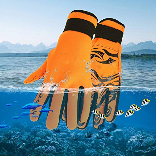 Guantes Protectores de Buceo de Neopreno Resistentes Al Desgarro Natación Buceo Snorkel Guantes Adultos para Snorkel Surf 2 Mm Negro (M)