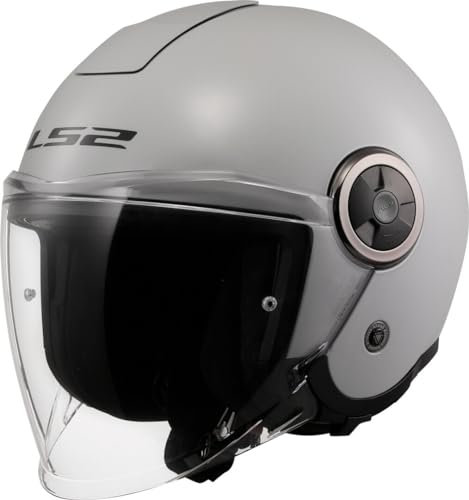 LS2, Jet-Motorradhelm CLASSY SOLID Pearl Grey, XS