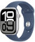 Apple Watch Series 10 GPS 46 mm Smartwatch with Silver Aluminium Case with Denim Sport Band - S/M. Fitness Tracker, ECG App, Always-On Retina Display, Water Resistant