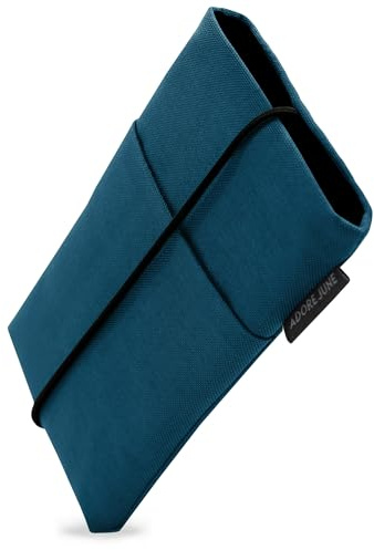Adore June Funda para Móvil Bene Compatible con 6,7-7,0 Pulgada Smartphones (como iPhone 17 Pro MAX, iPhone 16 Pro MAX, 16 Plus, Galaxy S25 Ultra, Pixel 10 Pro XL), Cierre de Goma, Color Azul-Océano