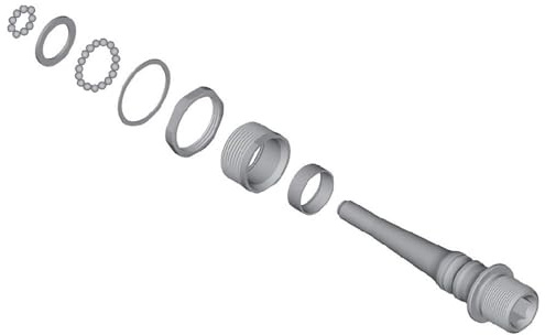 SHIMANO PD-R9100E1 Izquierda Eje del Pedal Silver 4 mm