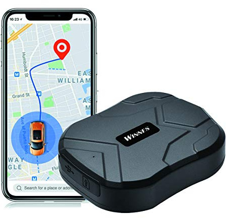 Localizzazione GPS per Auto, Monitoraggio in Tempo Reale Anti-perso/Antifurto GPS Tracker con Potente Magnete Dispositivo App Gratuita per Auto/Moto/Nave 90 Giorni in Standby