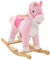 Festnight- Schaukeltier Pferd Plüsch Schaukelpferd | Schaukelspielzeug Geeignet für Kinder ab 24 Monaten | Lieblingsspielzeug 65 x 32 x 58 cm Rosa