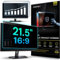 Universal 21.5 - 16:9 Aspect Ratio - Computer Privacy Screen Filter for Widescreen Computer Monitors - 19.3 x 11.3 = 491 x 288 mm - Monitor Frame Hanging Type