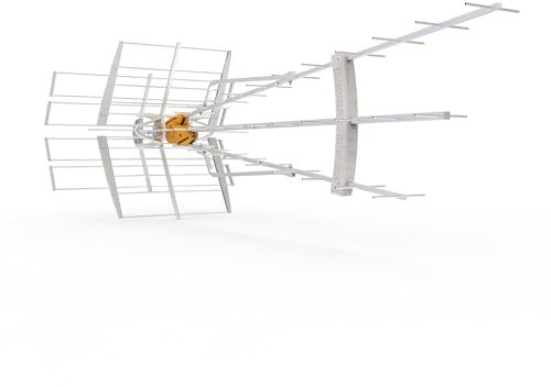 Televes DAT BOSS Mix LR 149884 HDTV Antenna – Long Range High VHF/UHF Reception with Built-in TForce Amplifier, FM & LTE/4G/5G Filtering, Up to 100 mi Range, Power Supply Included - Made in Spain
