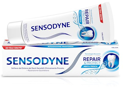 Sensodyne Repair&Protect, Dentifricio per Denti Sensibili, Ripara Rinforza e Protegge, Gusto Menta Fresca, 75ml
