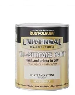 Rust-Oleum Universal All Surface Brush on Paint - Satin - Portland Stone - 250ml