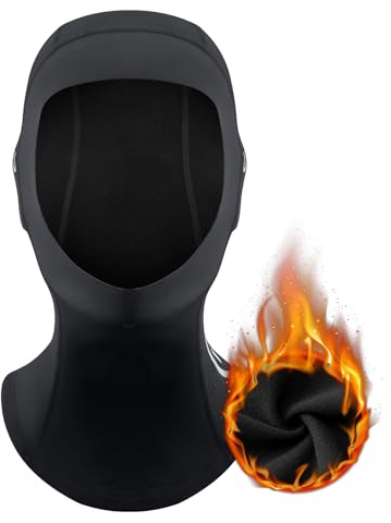 ROCKBROS Motorcykel balaclava vindtät ansiktshuva balaclava hjälm foder andas cykel skidmask tubhalsduk män kvinnor stormmask för utomhussport, svart, 54-60