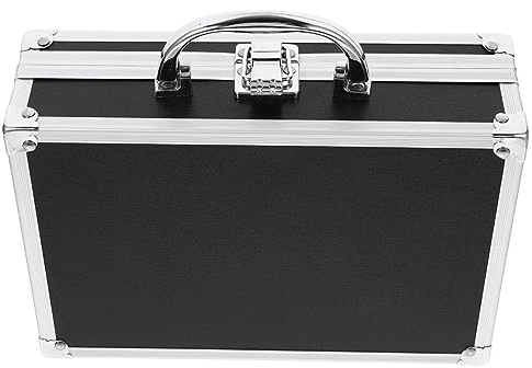 TOYANDONA Multifunctional Briefcase with Safety Clasp Portable Hard Storage Case for Men Large Capacity Toolbox for Instruments and Accessories Compact Organizer for Travel and Business