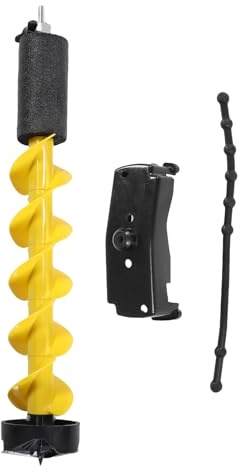 Sahgsa Punta di Trapano a Coclea di Ghiaccio in Nylon Leggero 5 Pollici con Galleggiante per la Pesca in Acque Profonde - Strumento di Perforazione Resistente Ed Efficiente