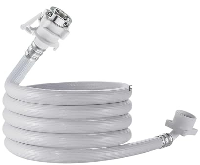 Tubo di ingresso dell'acqua for lavatrice da 2 m, tubo for lavatrice for il riempimento dell'acqua, tubo flessibile for lavatrice, collegamento di ingresso dell'acqua portatile(2.0M)