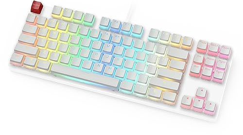 Glorious PC Gaming Race Aura Keycaps - 105 Keycaps, ANSI, US-Layout, weiß