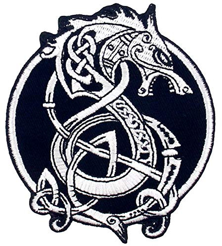 Parche termoadhesivo para la ropa, diseño de Vikingos Berserk El lobo monstruo nórdico de la mitología nórdica