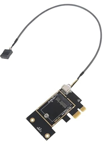 HighZer0 Electronics M.2 NGFF Wireless Card to PCI-e 1X Adapter M.2 Bluetooth-Compatible Network Card to WiFi WLAN Converter Desktop for 8260 (Laptop to Desktop)