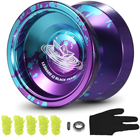 Bola de yoyo, bola de yoyo de aluminio competitiva con cuerdas de rodamiento y guante