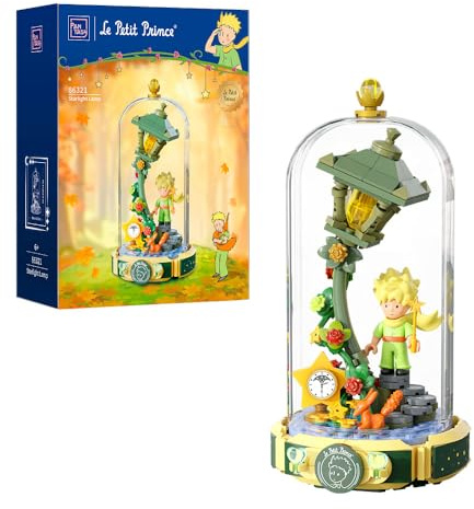 PANTASY Le Petit Prince Starlight Lamp Building Block Set Modèle Créatif avec Minifigurine & Couvercle Anti-poussière Haute Transparence, Blocs de Construction Premium pour la Décoration d'intérieur