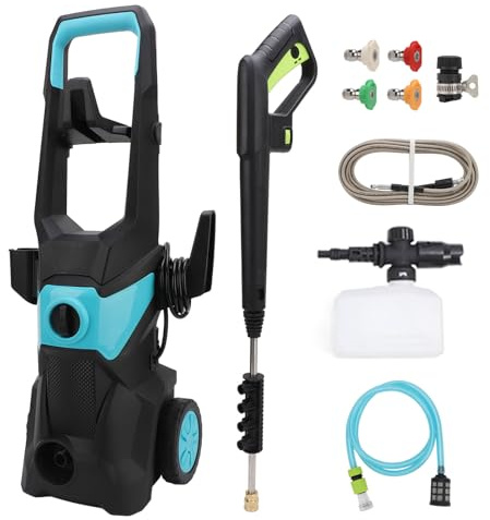 Idropulitrice elettrica ad alta pressione 4200 PSI 2.5 GPM Power Washer con 4 ugelli Quick Connect, lavatrice ad alta pressione con pistola a schiuma, per auto, recinzioni, vialetti, terrazze (blue)