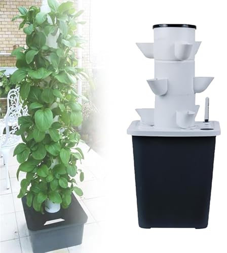 Sistema di coltivazione idroponica Torre verticale, torre verticale idroponica 2/3/4/5/6 piani 10/15/20/25/30 fori sistema di piantagione idroponica per amanti del giardinaggio