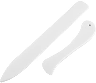 2Pcs Paper Creaser Set, 21cm and 12cm Bone Folder Tool for DIY Paper Crafts, Bookbinding Card Making and DIY Leather Shaping Creaser