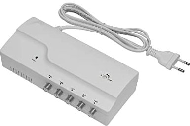 D2 Diffusion Amplificatore/Splitter TV - 4 uscite - Guadagno 26 Db - Frequenza Max. 862 MHz - Bianco