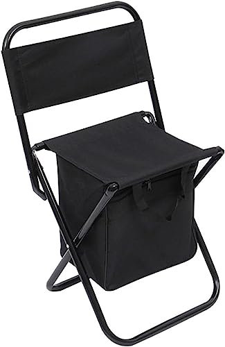 VIDECOR Klappbarer Rucksackstuhl, Tragbarer, Leichter Campingstuhl, für Outdoor-Indoor-Reisen, Strand, Angeln, Campinghocker
