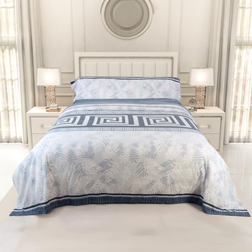 Juego de Sábanas Pirineo Termica 4 Piezas para Cama de 180 - Sábanas Polar para Invierno Cama Matrimonio | Bajera Ajustable 180x190/200+30cm, Encimera de 260x270cm y Dos Funda Almohada 45x85cm