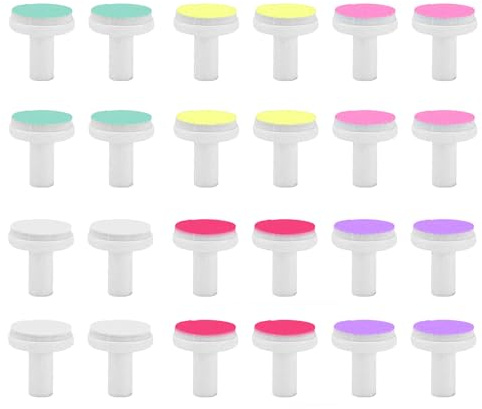 Almohadillas Cortaúñas Bebe Electrico, Cabezales de Pulido para Pulidores de Uñas Eléctricos, 24 Piezas Cabeza De Molienda Bebé Cortauñas Bebé, Almohadillas de lima uñas para Bebés y Niños Pequeños