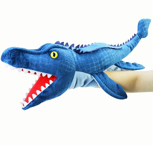 LOMTRATS Dinosaurs Hand Puppets for kids,Toddler Includes Triceratops and Tyrannosaurus Rex with Movable Open Mouths, Perfect for Storytelling,Teaching,Preschool,Birthday Gifts