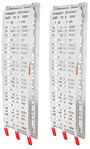 Daromigo 2X Auffahrrampe,Faltbare Verladerampe, rutschfeste Verladeschiene, 340kg Auffahrrampen,Auto Laderampe,Motorradrampe, PKW Verladeschienen Laderampen