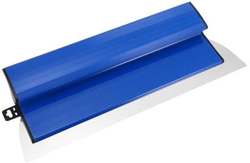 Espátulas para masilla, paleta de albañil para afeitado masilla, para placas de yeso, con mango en forma de Z, acabado de revestimiento de cemento, herramienta para enyesar rápidamente, 40 cm, azul