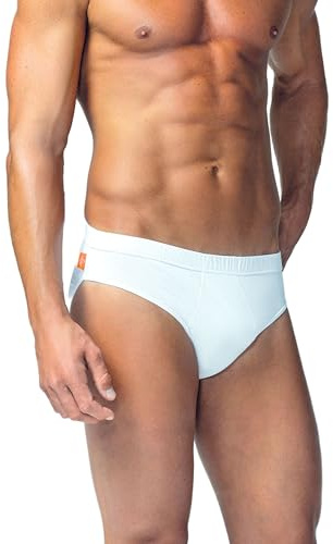 Liabel 4 Mutande Uomo Cotone 100% Set di Slip Uomo Cotone Bianco o Nero con Cuciture Rinforzate Slip Intimo Uomo Comfort-Fit