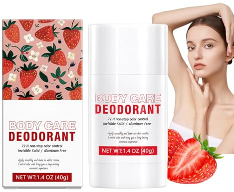 Wenrny Aluminum Free Deodorant Stick for Women,Fruit Scents Women Solid Stick Natural Deodorant,All Day Odor Control Whole Body Deodorants,Female Armpit Antiperspirant(40g, strawberry)