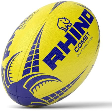 Rugbyball, Comet, Fluo-Gelb, Größe 5