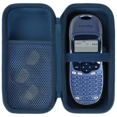 Lebakort Storage Case Compatible with DYMO LetraTag 100H / 100H Plus Handheld Label Maker (Blue Case)