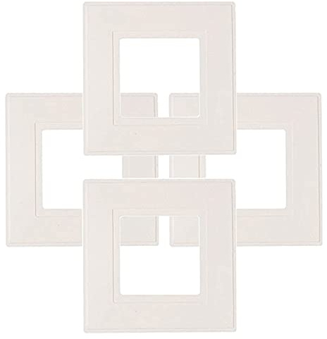 NCaan 4pk Light Switch Finger Plate (Single, White)