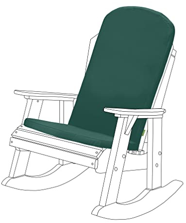 Gardenista Coussin de siège pour Chaise Adirondack Garden Premium | Coussin de Dossier Haut avec Attaches sécurisées | Coussins de Chaise de Patio légers et antidérapants résistants à l'eau (Vert)