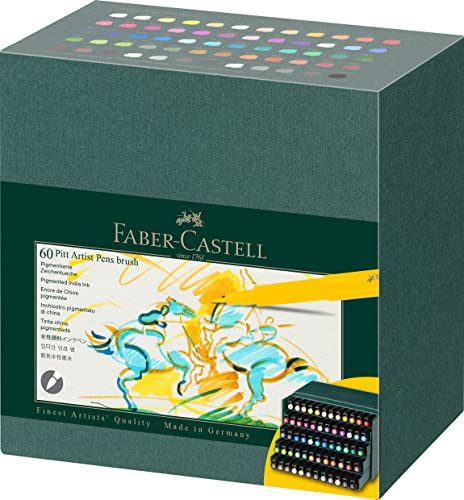 FABER-CASTELL - Tuschestifte Pitt Artist Pen Brush, 60er Atelierbox