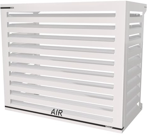 Box Air Klima Cover Clima Blade S Bianco – Copri Condizionatore Esterno in Alluminio Composito, Staffe INOX Regolabili, Installazione a Parete, Protezione Unità Esterna